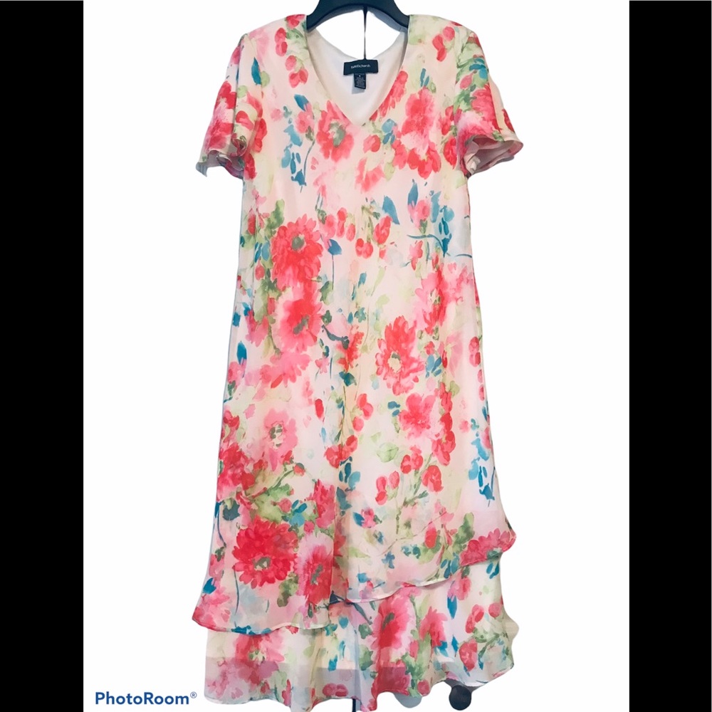 R&M Richards Floral MIDI dress size 8